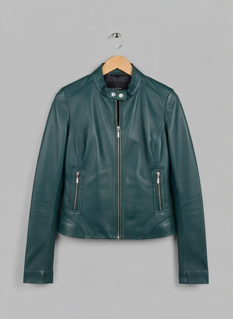 Elegant Teal Green Leather