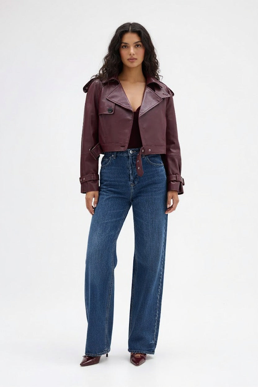 Cherry Red Faux Leather