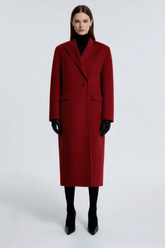 Elise - Women's Wool-Cashmere Blend Single-Button Structured Overcoat