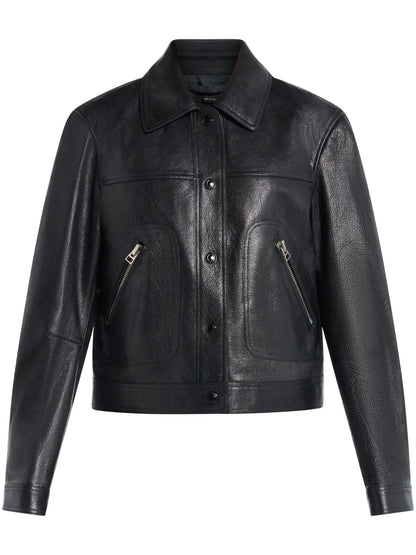 Textured Leather Jacket