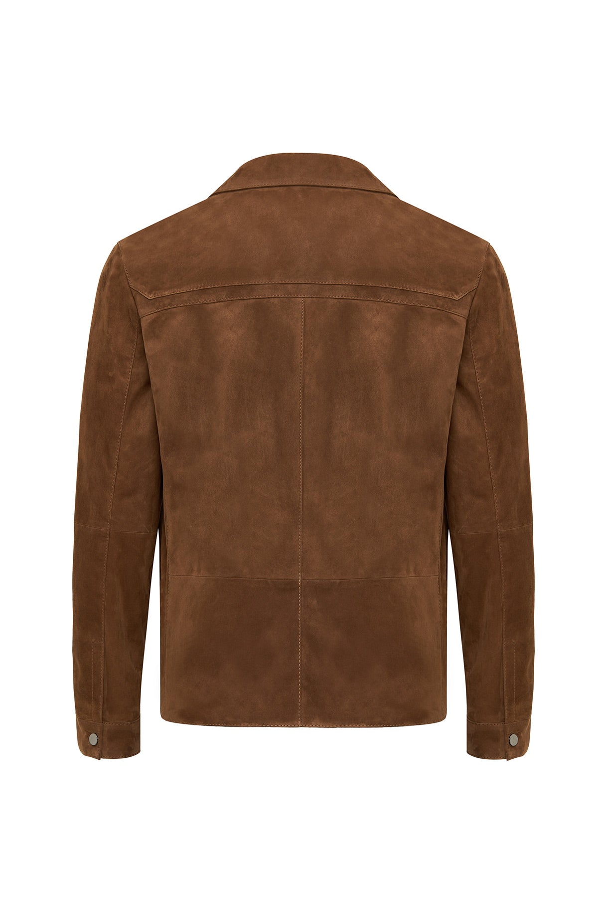 Cayo – Men's Tan Suede Leather Harrington Jacket with Side Zip Pockets