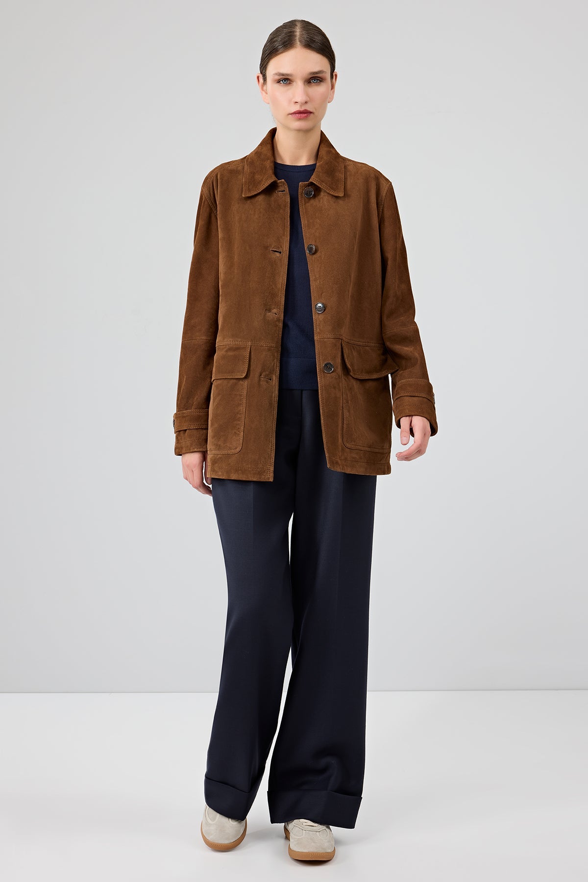 Ranger suede jacket layered winter look by Aurox The Label