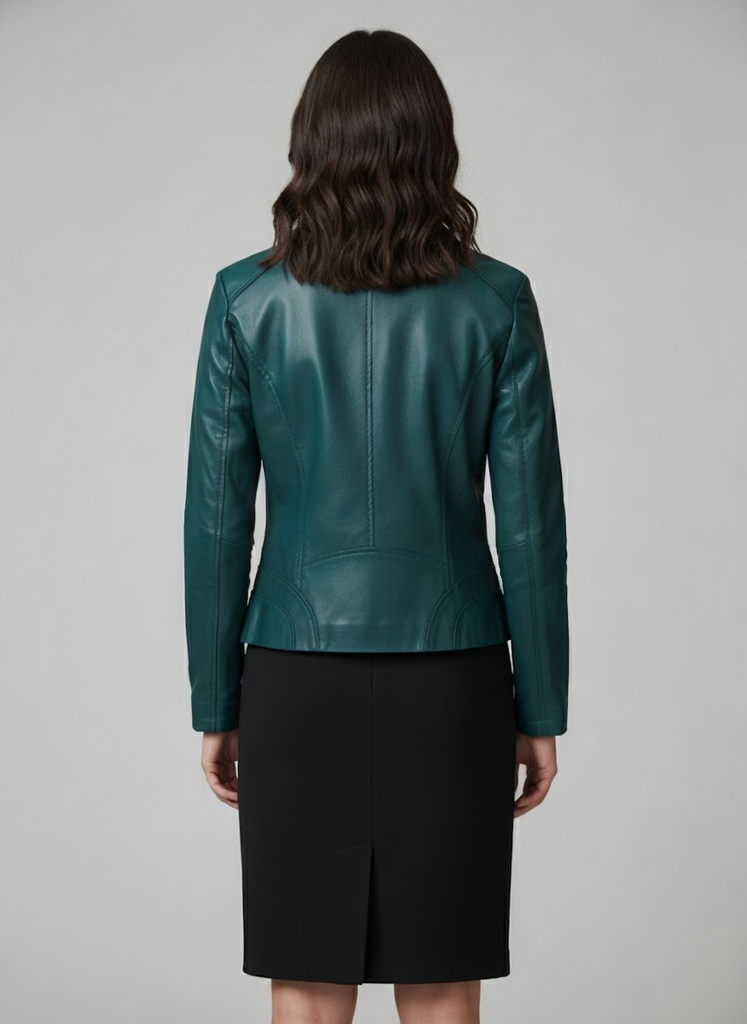 Elegant Teal Green Leather