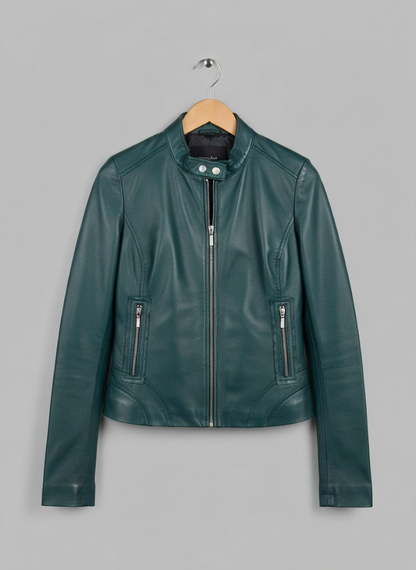 Elegant Teal Green Leather