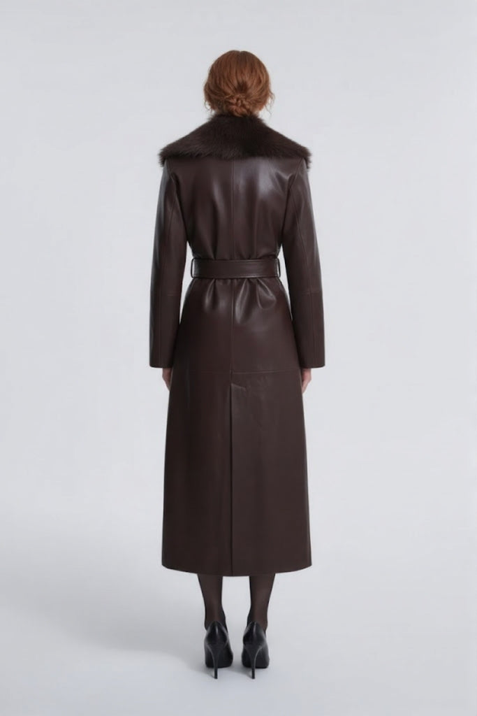 Chocolate Brown Belted Coat