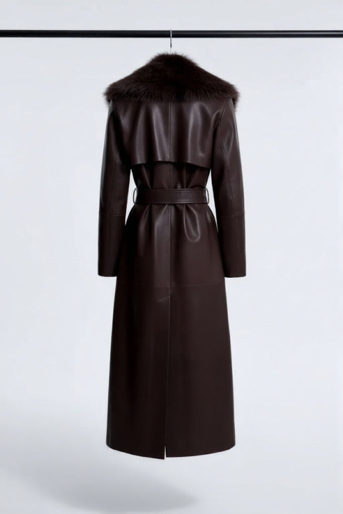 Chocolate Brown Belted Coat