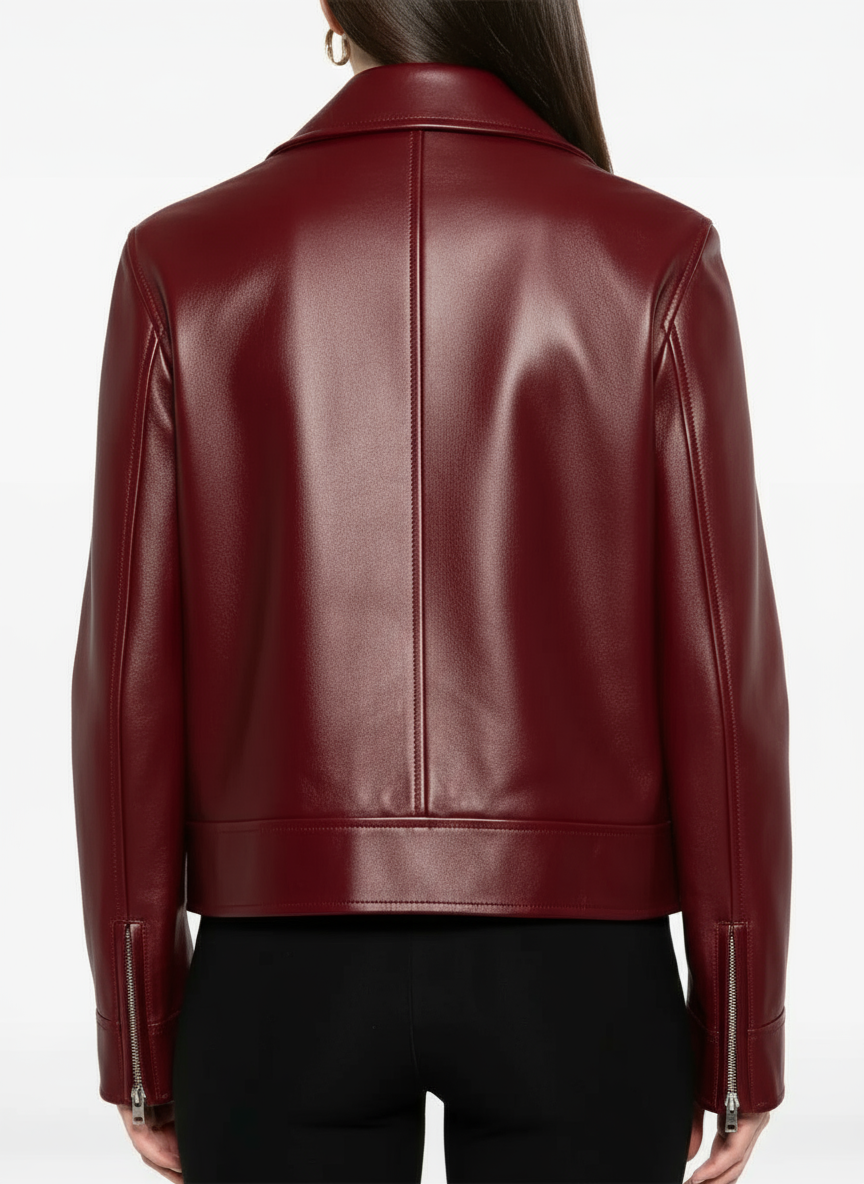 Blood Red Biker Jacket