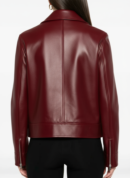 Blood Red Biker Jacket