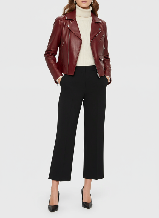 Blood Red Biker Jacket