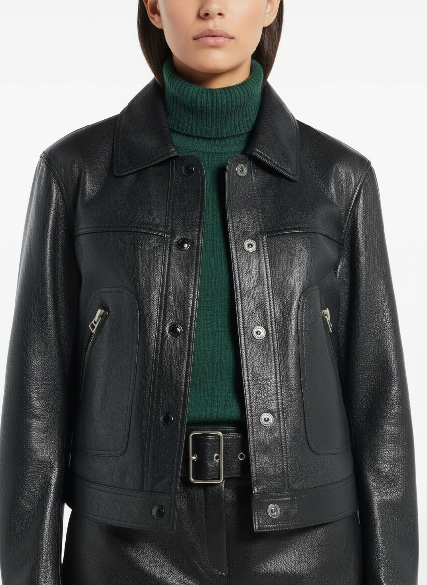 Textured Leather Jacket