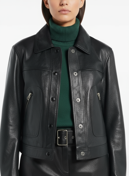 Textured Leather Jacket