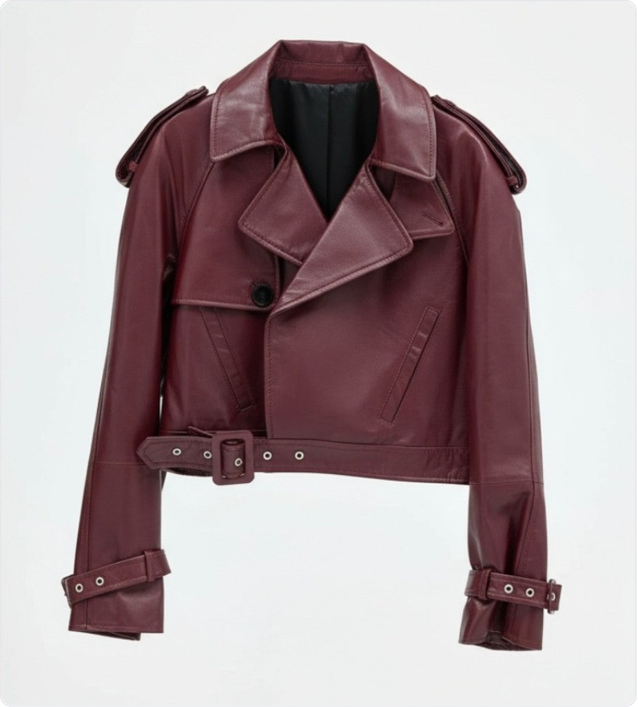 Cherry Red Faux Leather