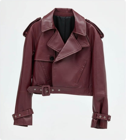 Cherry Red Faux Leather