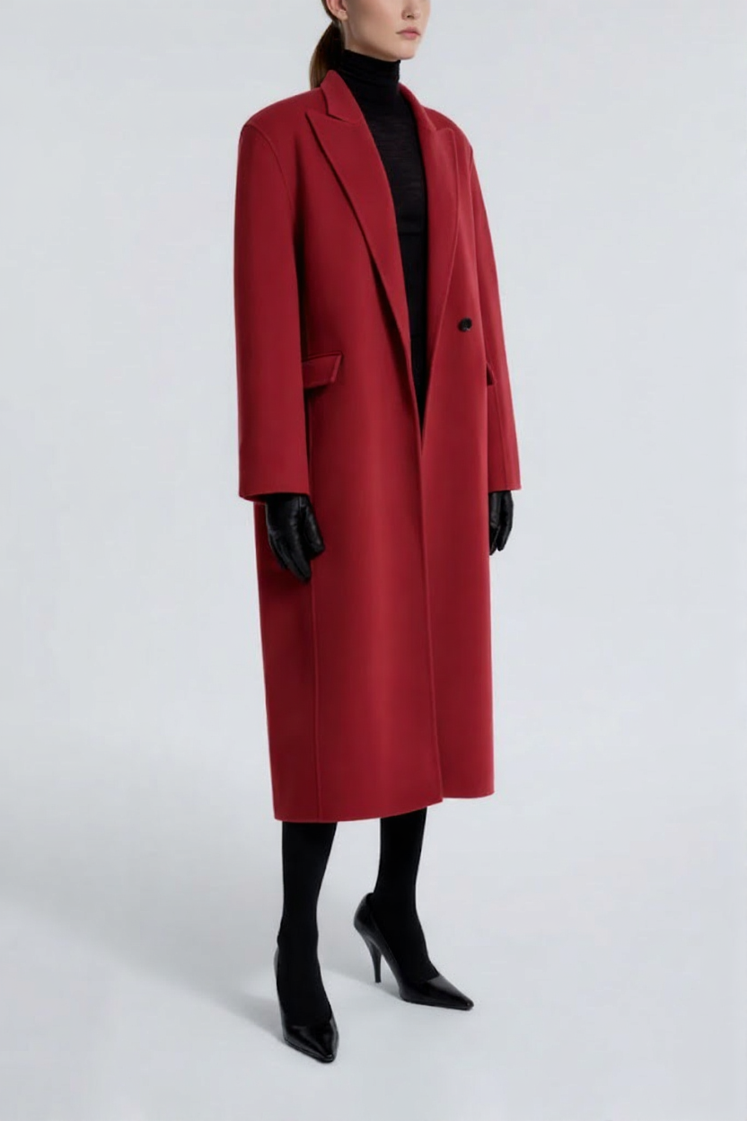 Wool-Cashmere Tailored Coat