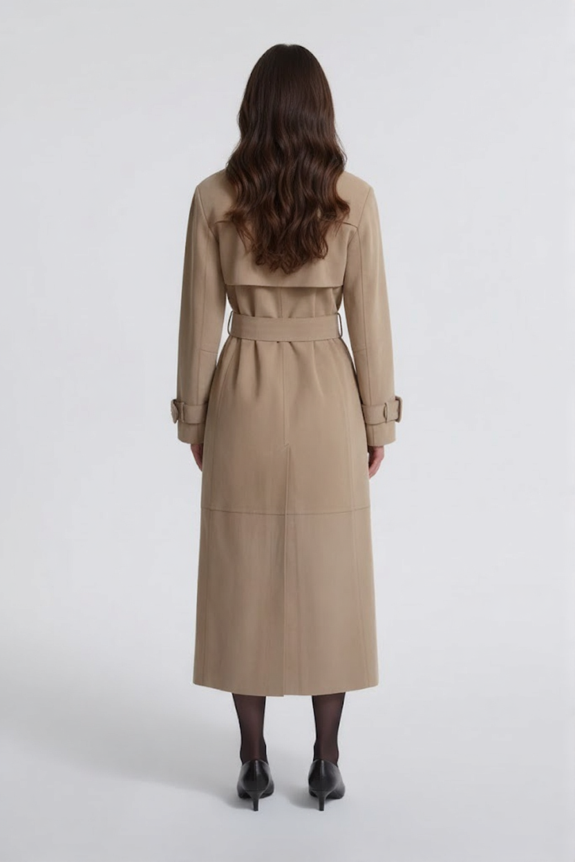 Luxury Longline Suede Trench