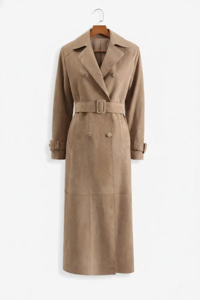 Luxury Longline Suede Trench
