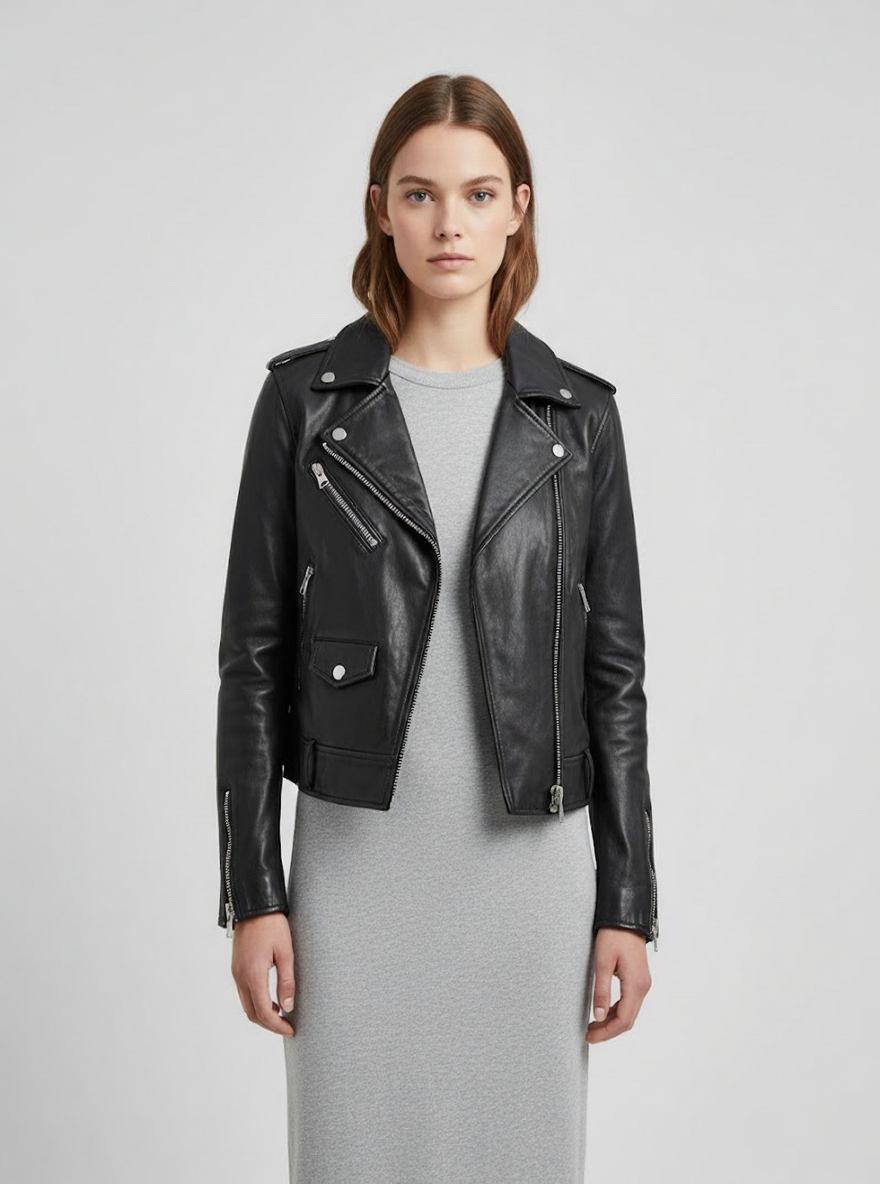 The Iconic Edge: Black Biker