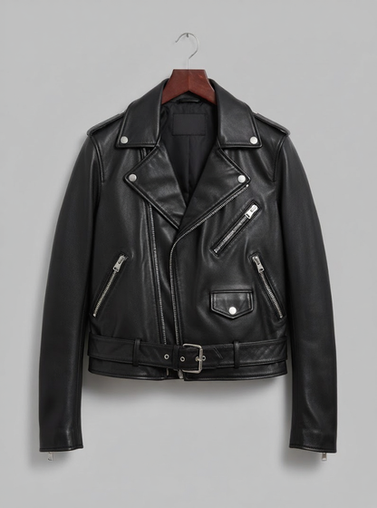 The Iconic Edge: Black Biker