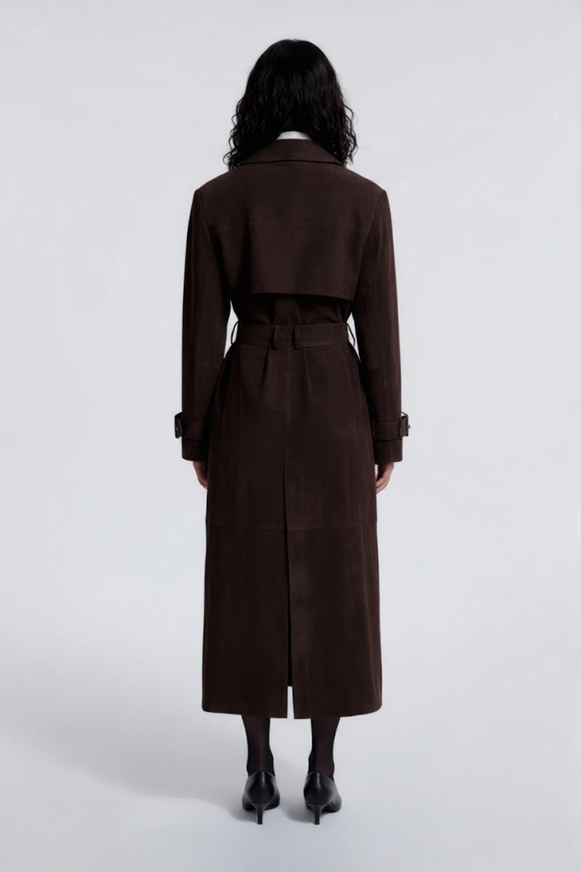 The Parisian Suede Trench Coat